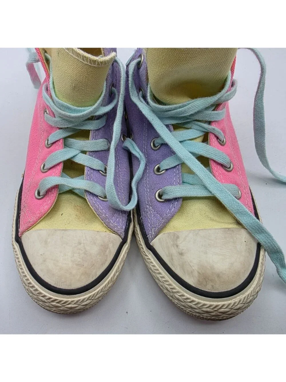 Converse All Star Kids High Tops 3 Pink Yellow Purple Shoes Classic Design